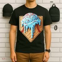 Ice Cream Baseball Drip Home Plate Dripping T-Shirt thumb 6