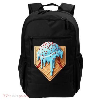 Ice Cream Baseball Drip Home Plate Dripping Backpack