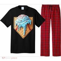 Ice Cream Baseball Drip Home Plate Dripping Pajama Set thumb 0