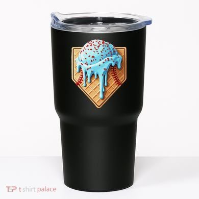 Ice Cream Baseball Drip Home Plate Dripping Tumbler