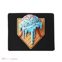 Ice Cream Baseball Drip Home Plate Dripping Mousepad thumb 0