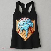 Ice Cream Baseball Drip Home Plate Dripping Women's Tank Top thumb 3