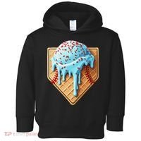 Ice Cream Baseball Drip Home Plate Dripping Toddler Hoodie thumb 0