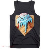 Ice Cream Baseball Drip Home Plate Dripping Tank Top thumb 0