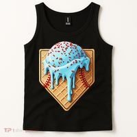 Ice Cream Baseball Drip Home Plate Dripping Tank Top thumb 2