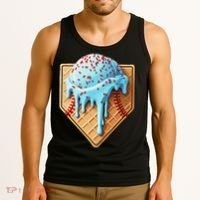 Ice Cream Baseball Drip Home Plate Dripping Tank Top thumb 3