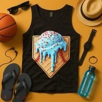 Ice Cream Baseball Drip Home Plate Dripping Tank Top thumb 4