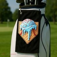 Ice Cream Baseball Drip Home Plate Dripping Golf Towel thumb 2