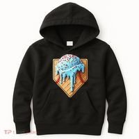 Ice Cream Baseball Drip Home Plate Dripping Kids Hoodie thumb 0
