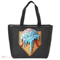 Ice Cream Baseball Drip Home Plate Dripping Tote Bag thumb 0