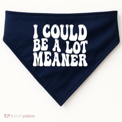I Could Be Meaner Funny Meme Trends  USA-Made Doggie Bandana