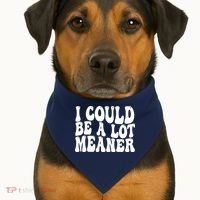 I Could Be Meaner Funny Meme Trends  USA-Made Doggie Bandana thumb 1