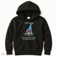 I Crochet But My Favorite Hobby Is Collecting Yarn Gnome Kids Hoodie thumb 0
