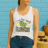 I Can Buy Myself Flowers Weed Funny Cannabis Women's Tank Top thumb 2