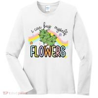 I Can Buy Myself Flowers Weed Funny Cannabis Women's Long Sleeve Shirt thumb 0
