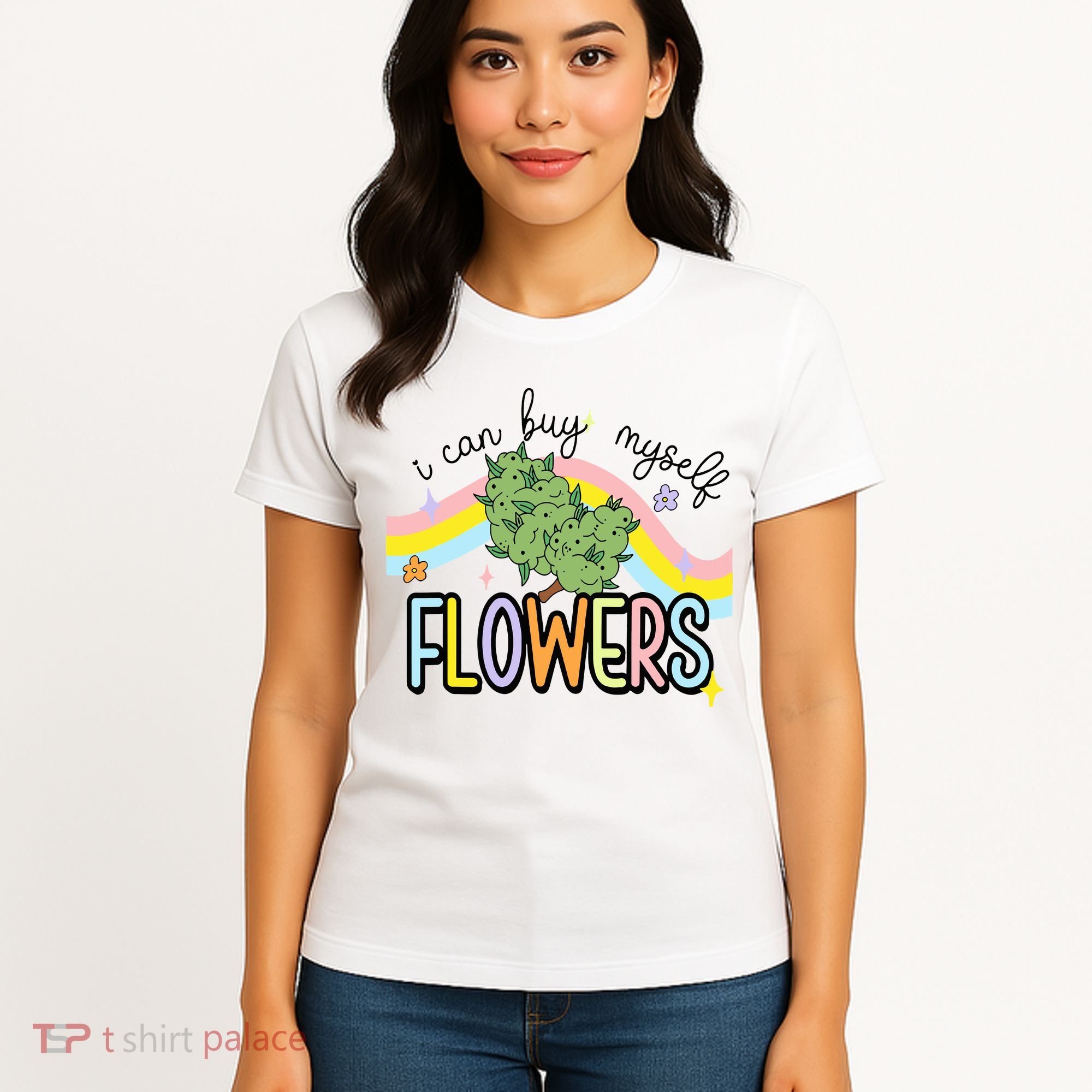 I Can Buy Myself Flowers Weed Funny Cannabis Women's T-Shirt