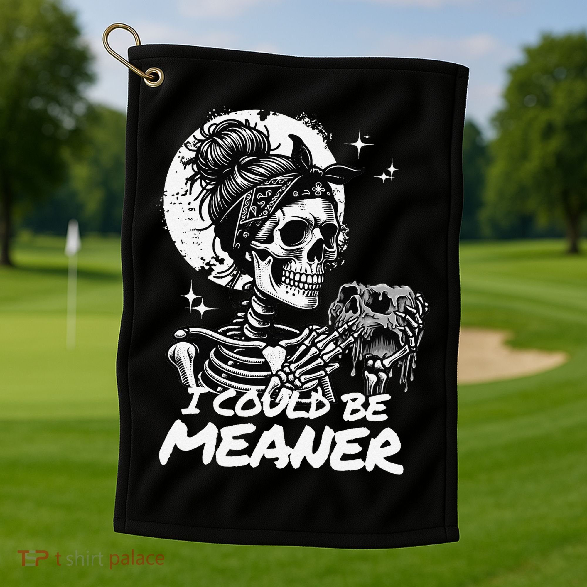 I Could Be Meaner Gift Golf Towel