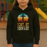 I Cant But I Know A Guy Jesus Cross Religious Christian Kids Hoodie thumb 3