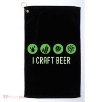 I Craft Beer Water Barley Malt Hops Yeast Brewer Ipa Gift Golf Towel thumb 0