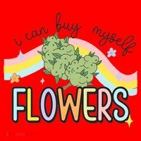 I Can Buy Myself Flowers Funny Stoner Happy 420 Days Cannabis Santa Hat thumb 1