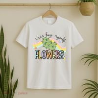 I Can Buy Myself Flowers Funny Stoner Happy 420 Days Cannabis T-Shirt thumb 2