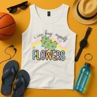 I Can Buy Myself Flowers Funny Stoner Happy 420 Days Cannabis Tank Top thumb 4