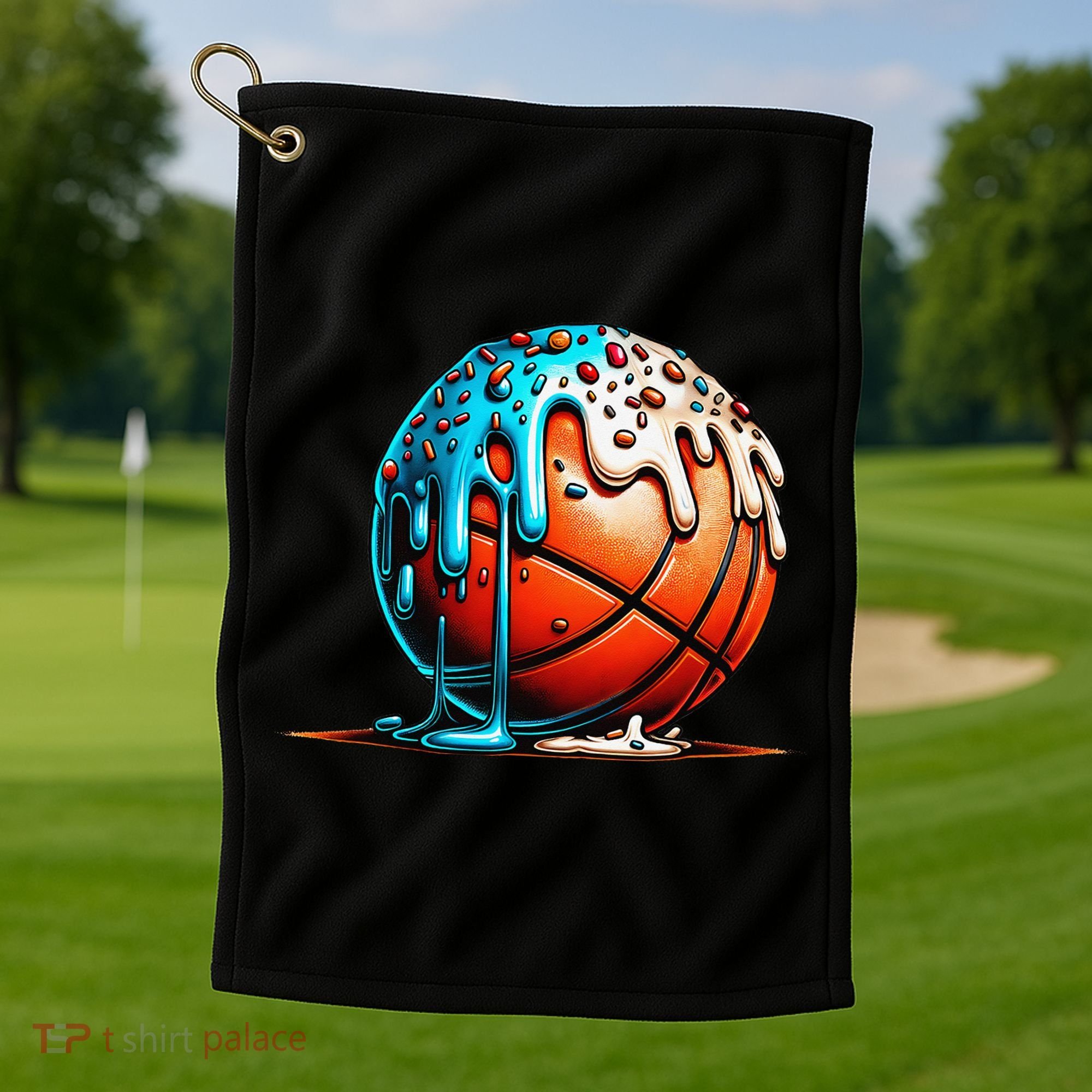 Ice Cream Basketball Drip Basketball Stuff Golf Towel