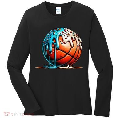 Ice Cream Basketball Drip Basketball Stuff Women's Long Sleeve Shirt