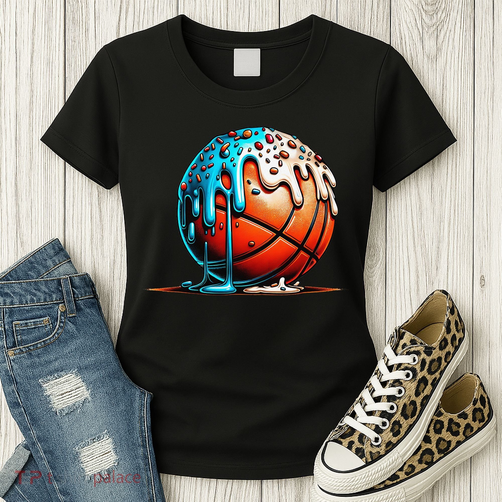 Ice Cream Basketball Drip Basketball Stuff Women's T-Shirt