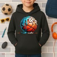 Ice Cream Basketball Drip Basketball Stuff Kids Hoodie thumb 2