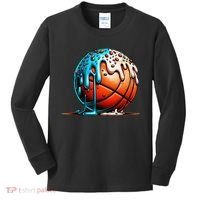 Ice Cream Basketball Drip Basketball Stuff Kids Long Sleeve Shirt thumb 0