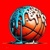 Ice Cream Basketball Drip Basketball Stuff Santa Hat thumb 1