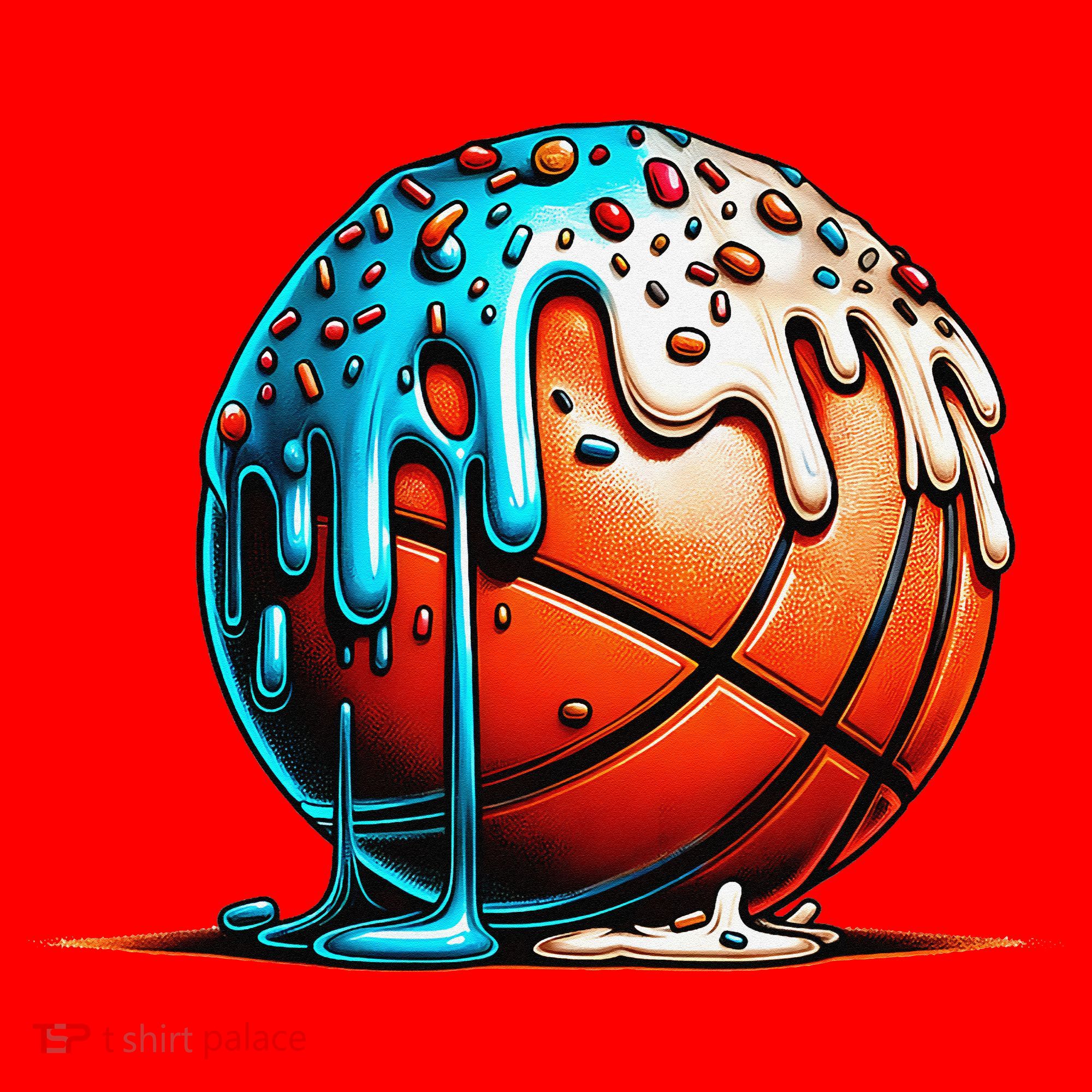 Ice Cream Basketball Drip Basketball Stuff Santa Hat