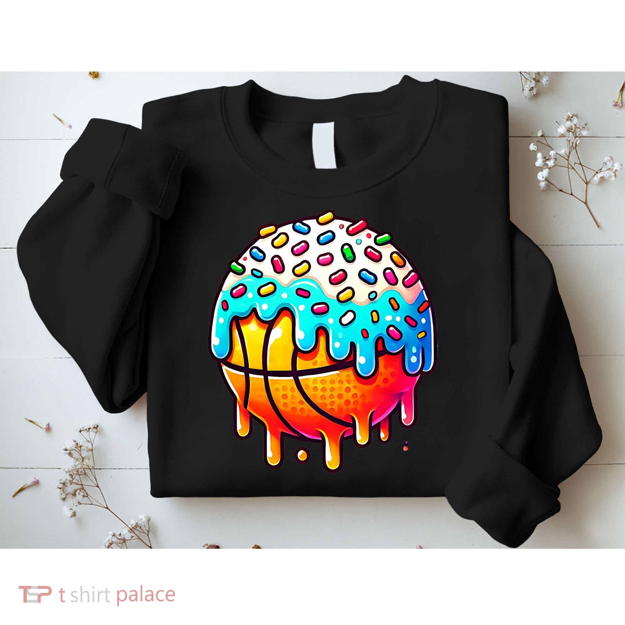Ice Cream Basketball Drip  Basketball Stuff Sweatshirt