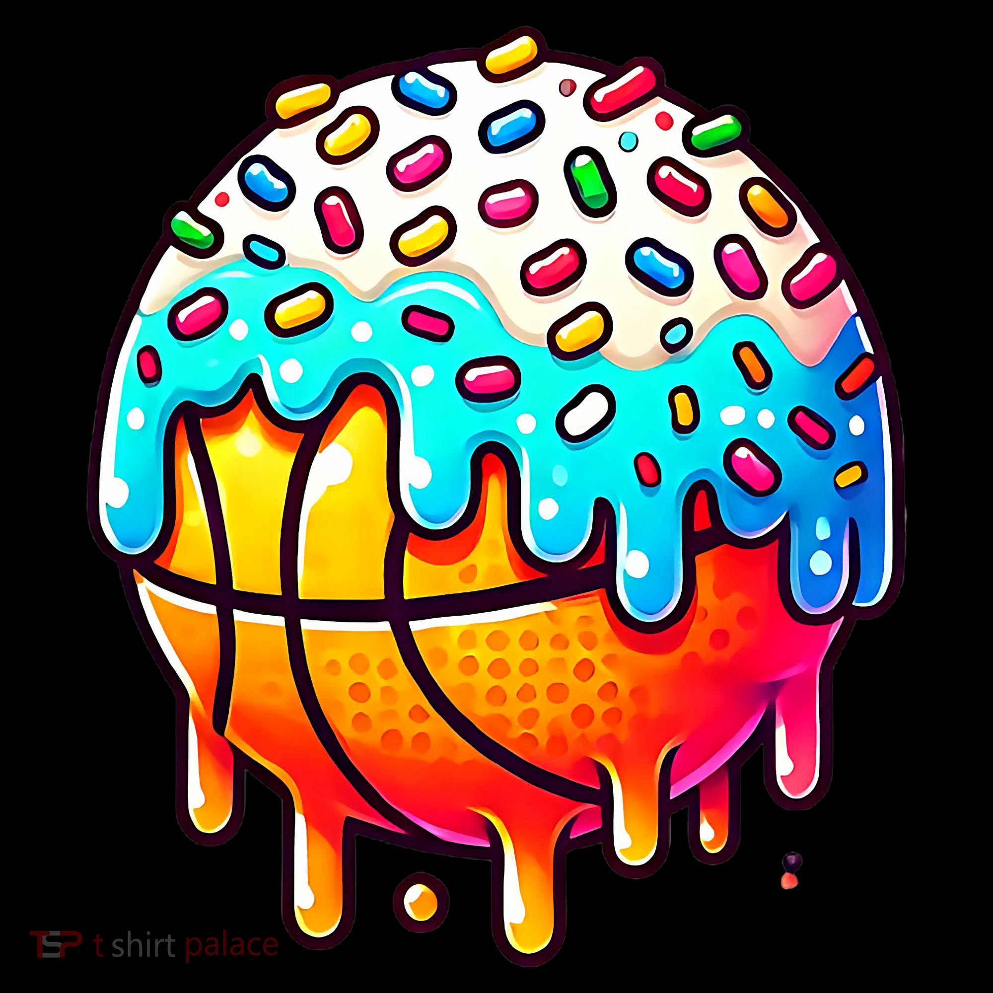 Ice Cream Basketball Drip  Basketball Stuff Women's Hoodie