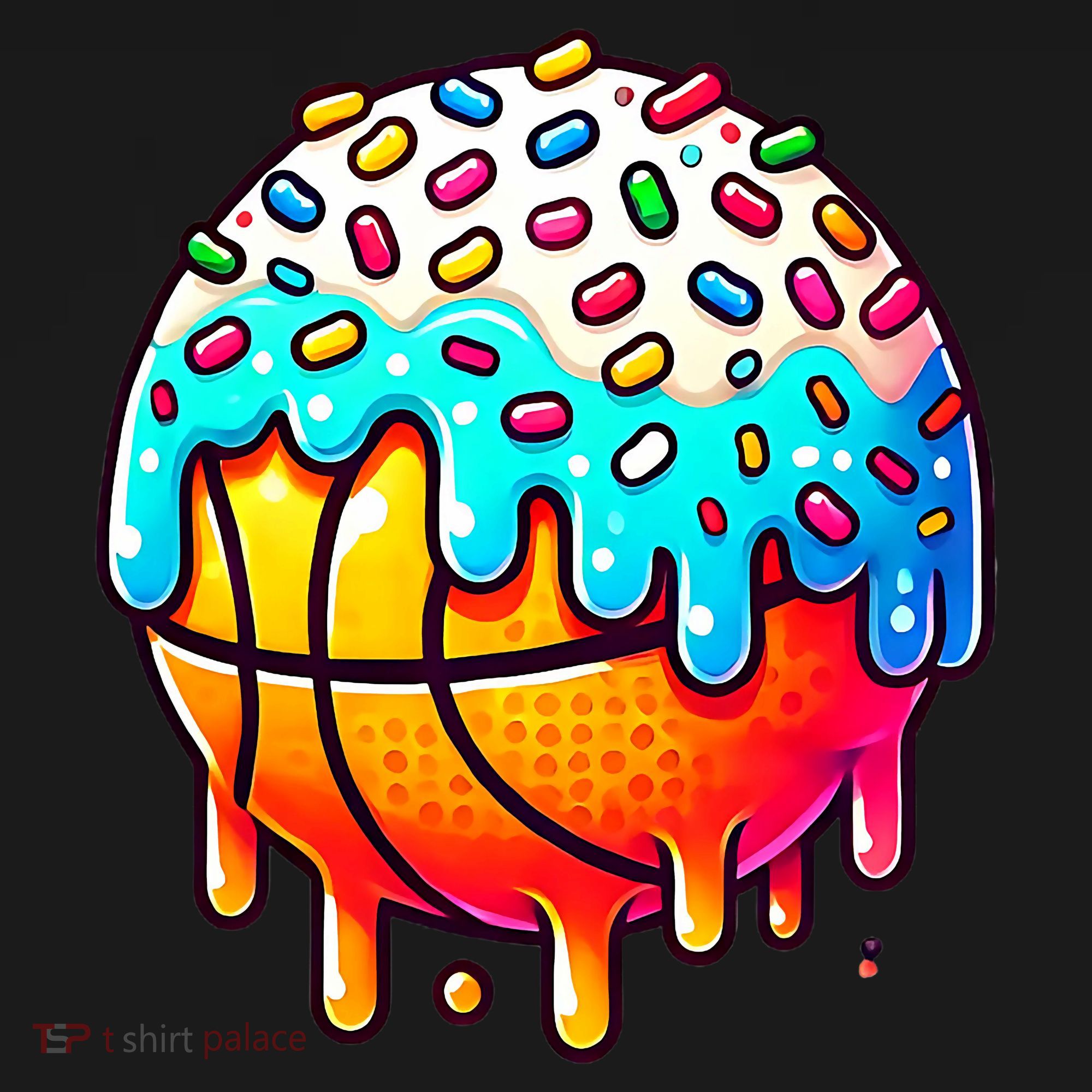 Ice Cream Basketball Drip  Basketball Stuff Women's Tank Top