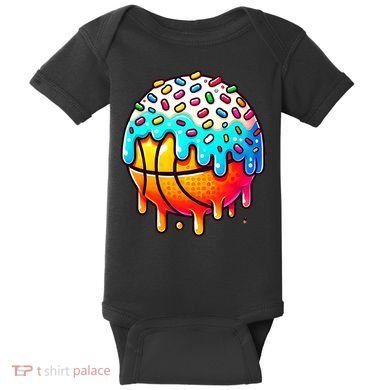 Ice Cream Basketball Drip  Basketball Stuff Baby Bodysuit