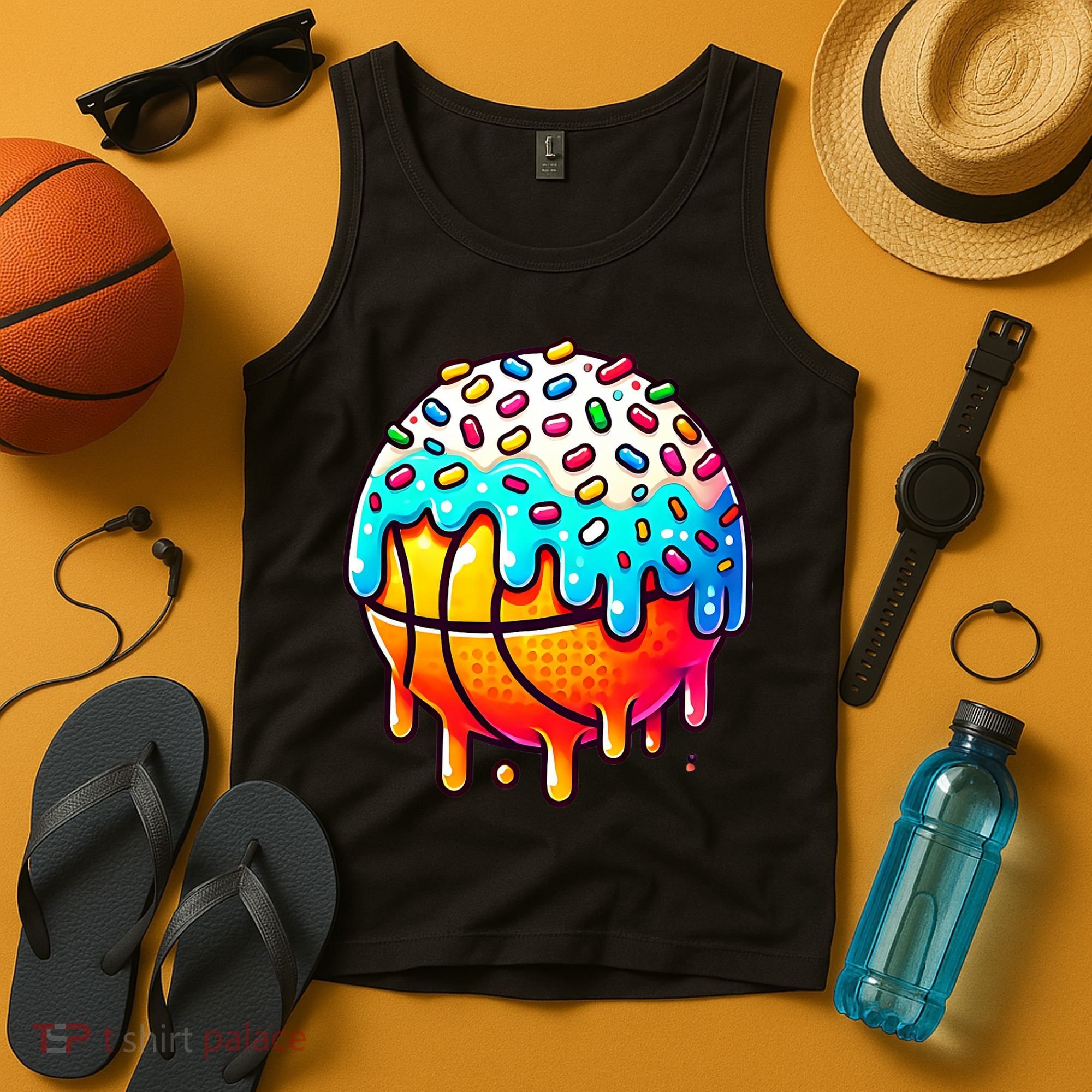 Ice Cream Basketball Drip  Basketball Stuff Tank Top