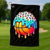 Ice Cream Basketball Drip  Basketball Stuff Golf Towel thumb 1