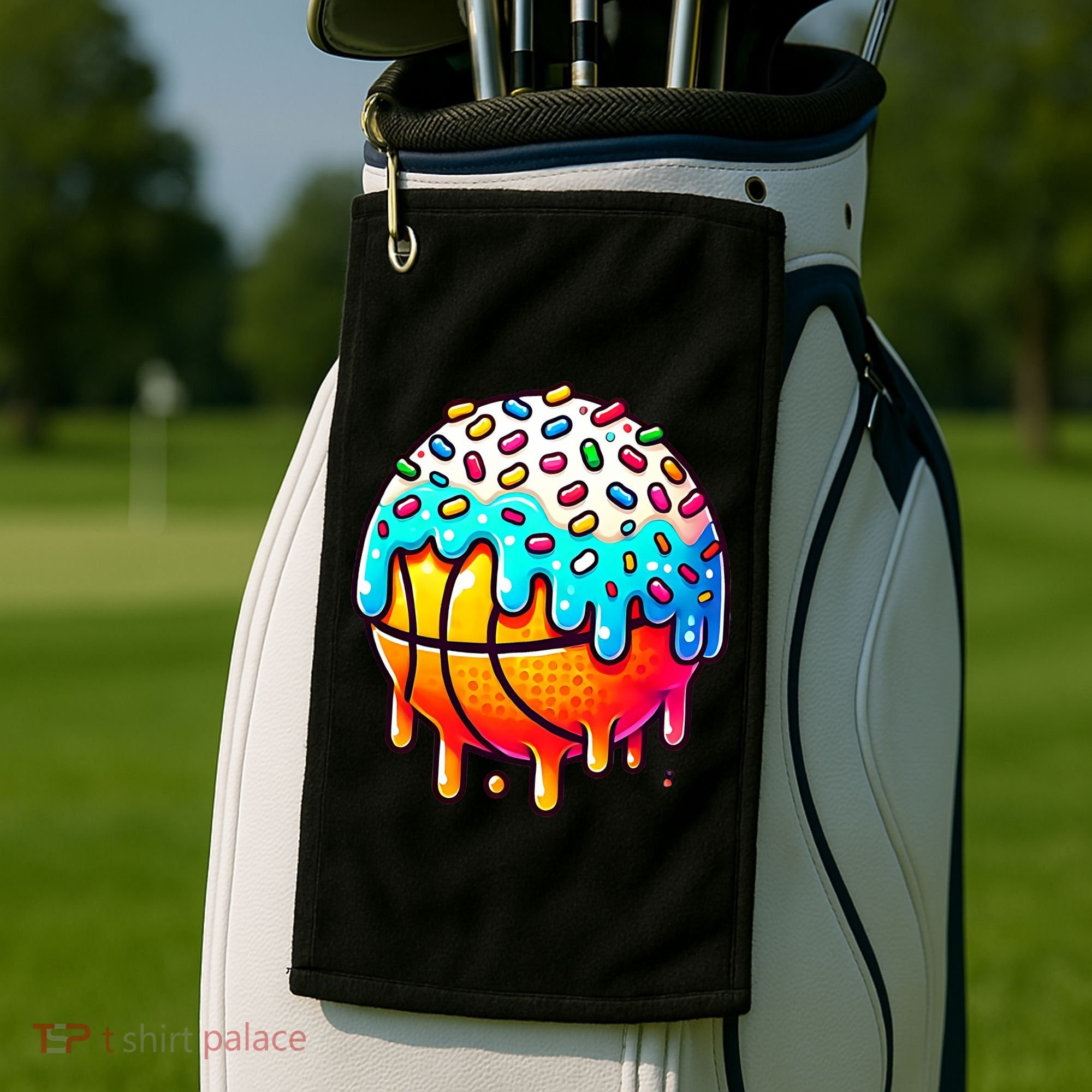 Ice Cream Basketball Drip  Basketball Stuff Golf Towel