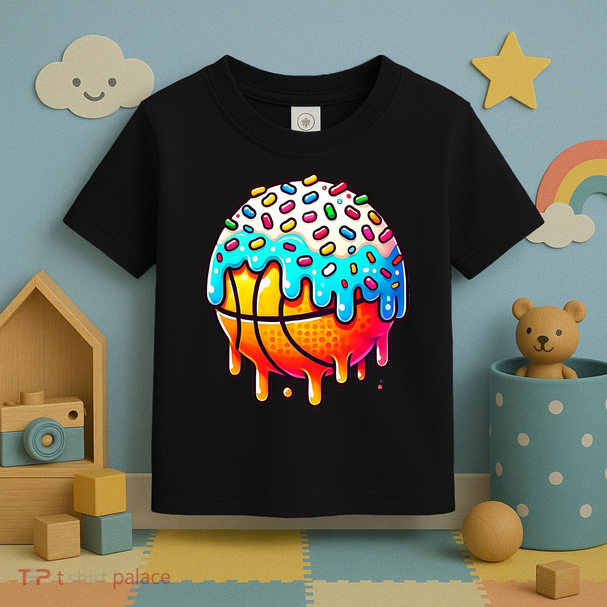 Ice Cream Basketball Drip  Basketball Stuff Toddler T-Shirt