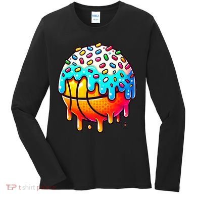 Ice Cream Basketball Drip  Basketball Stuff Women's Long Sleeve Shirt