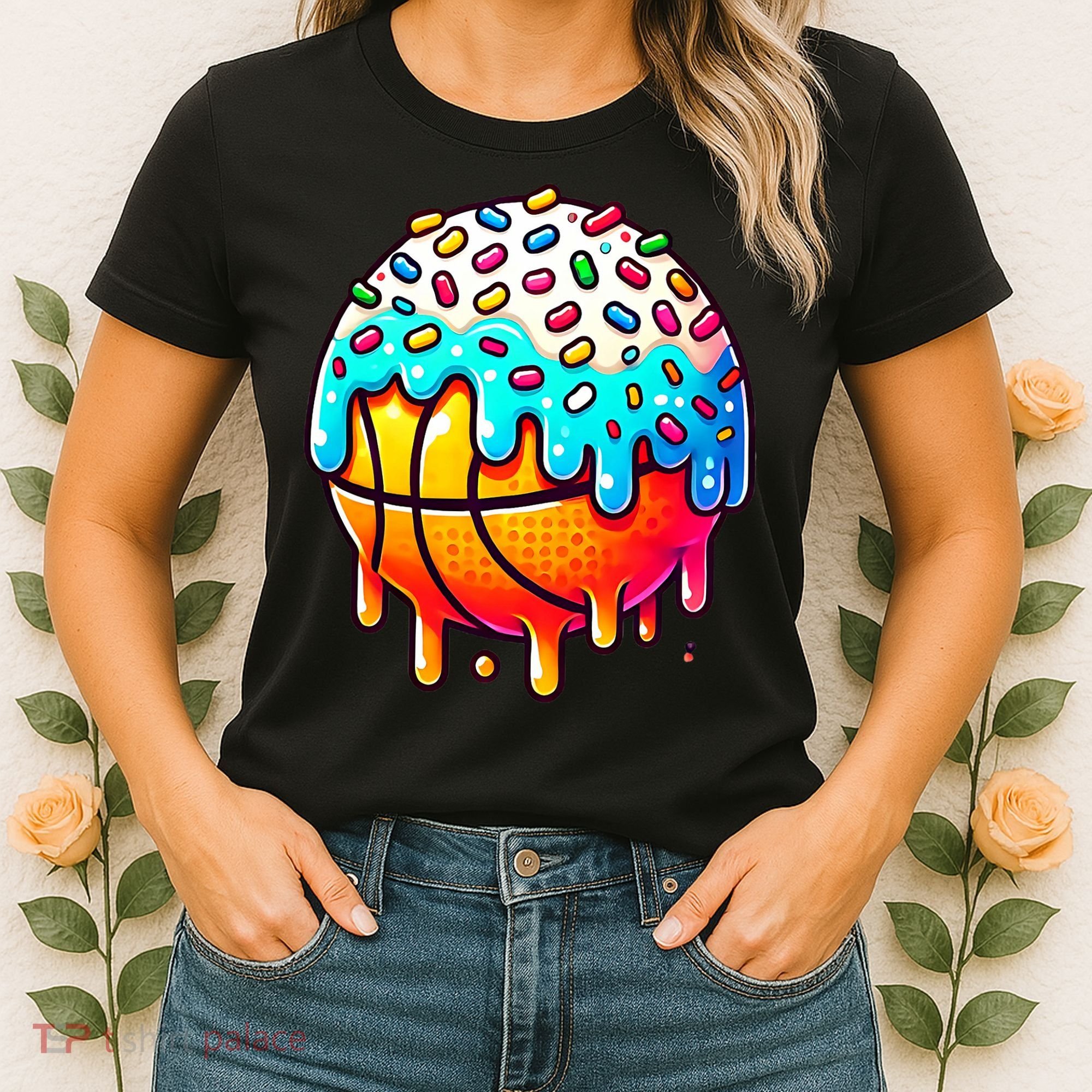 Ice Cream Basketball Drip  Basketball Stuff Women's T-Shirt