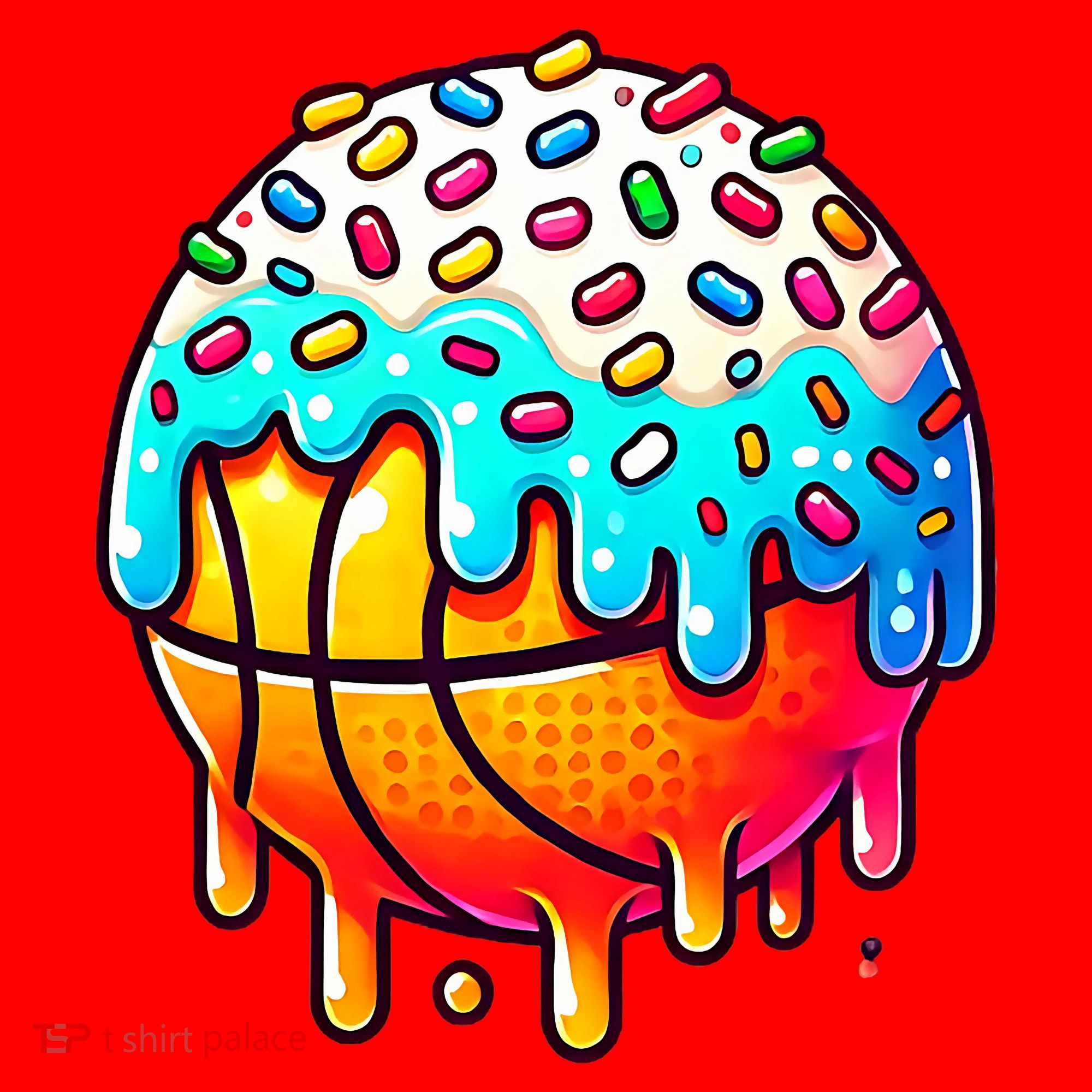 Ice Cream Basketball Drip  Basketball Stuff Santa Hat