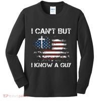I CanT But I Know A Guy Jesus Cross Christian Believer Kids Long Sleeve Shirt thumb 0