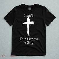 I CanT But I Know A Guy Jesus Cross Funny Christian T-Shirt thumb 5