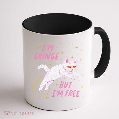 IM Cringe But IM Free Funny Coffee Mug back