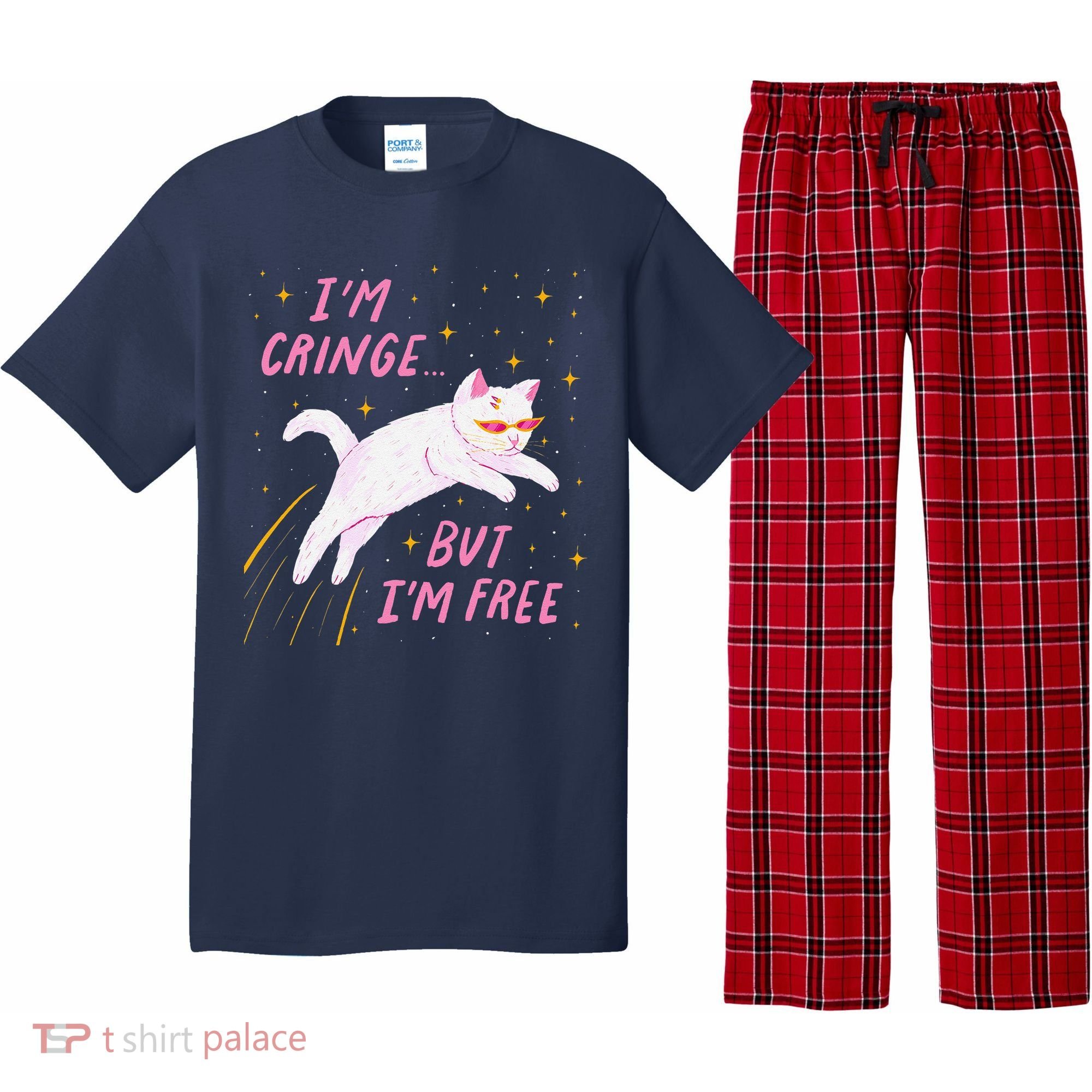 IM Cringe But IM Free Funny Pajama Set