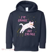 IM Cringe But IM Free Funny Toddler Hoodie thumb 0