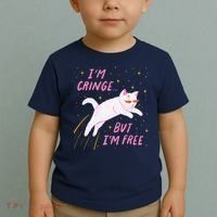 IM Cringe But IM Free Funny Toddler T-Shirt thumb 2